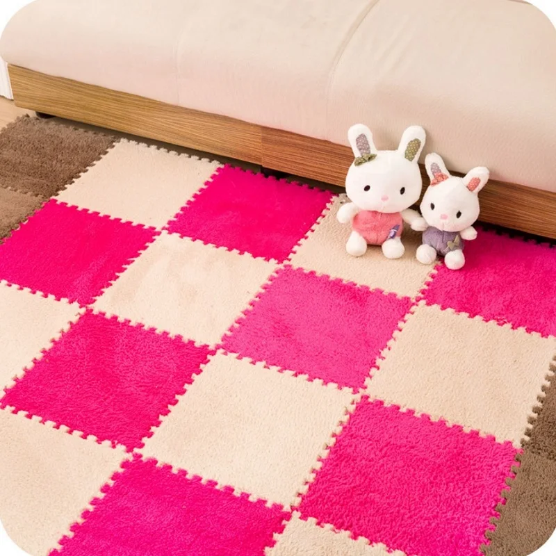 

2017 Top Brand Baby EVA Foam Play Puzzle Mat 30cmX30cm,1cm Thick Suede Surface Interlocking Exercise Tiles Floor Mat for Kid