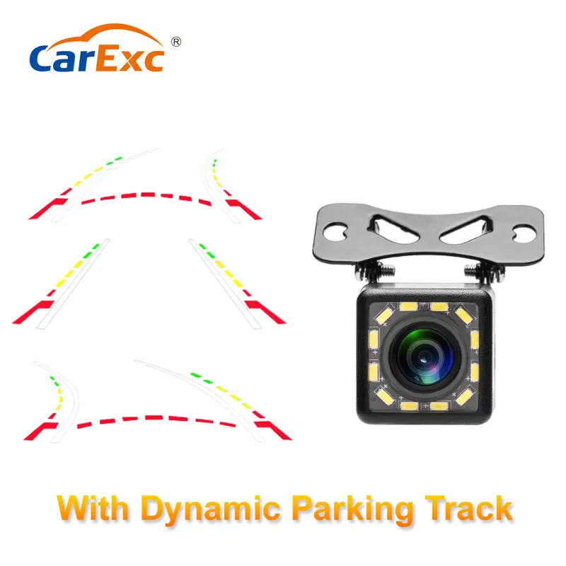 

CarExc Intelligent Dynamic Track With 12 IR LED Rear View Camera HD CCD Reverse Backup Camera Auto Reversing Parking Assistance