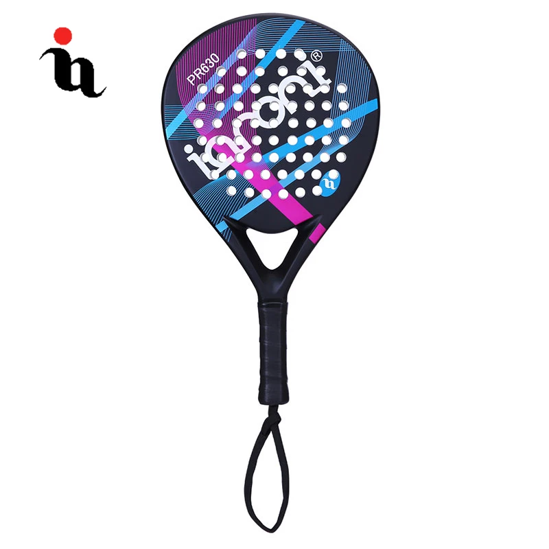IANONI PaddleBall ракетка для мужчин спортивные Padel Raqueta контрастный цвет узор полный углеродного волокна EVA Профессиональный захват крикет летучая мышь - изображение