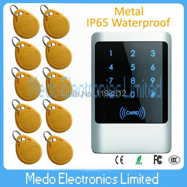 

IP65 Waterproof Rfid Access Control 125Khz Rfid EM Card Access Controller with Touch keypad