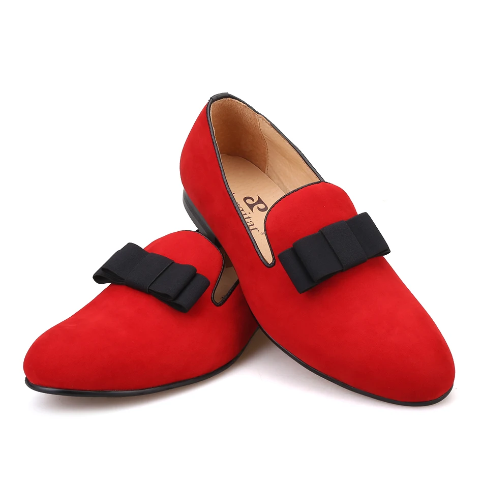Bow Red And Black Prom Shoes Piergitar 2019 New Style Handmade Men