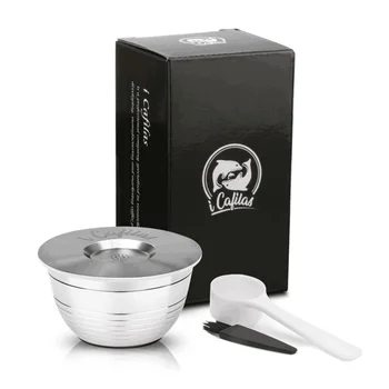 

Behogar Refillable Reusable Stainless Steel Coffee Capsule Cup Filter with Spoon Brush for UCC DP1-CN (W) Coffee Maker Machine