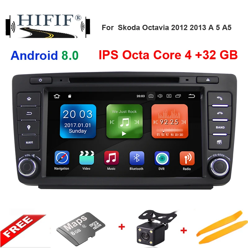 

8" IPS Idoing 2din Android8.0 Octa Core Car Navigation System 4G+32G Built-in Canbus Wifi Bluetooth Disc For VW Skoda Octervia