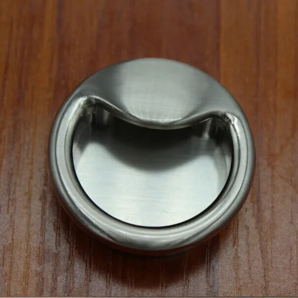 hole space 22mm round flush handles,stainless nickel zinc alloy drawer