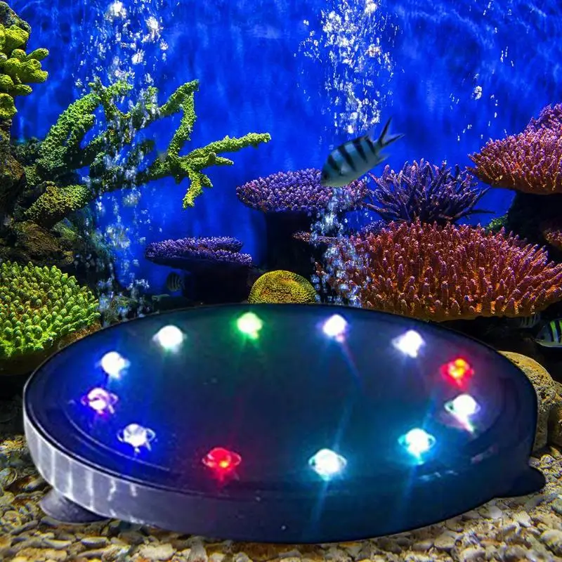 12LED аквариумное освещение для аквариума подводный водонепроницаемый RGB подводный пузырь лампа Освещение ЕС украшение аквариума