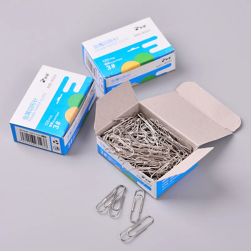 1box 29mm Metal Paper Clips, Round Nickel Plated Bill Chip, Office