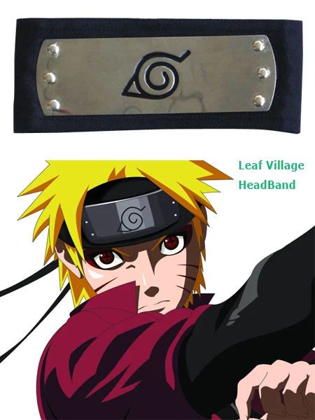 free shipping naruto hidden leaf village konoha black red ninja