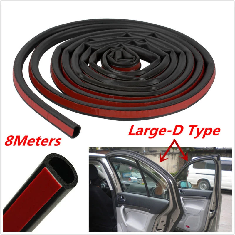 8 м большой D формы двери автомобиля окна отделка края молдинги резиновая уплотнительная полоса