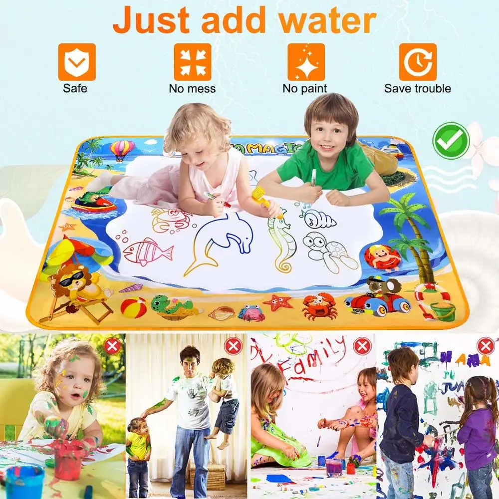 Большой коврик для рисования воды Aqua Magic мальчиков и девочек детский на холсте