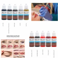 1 унций Пигмент чернил татуировки для постоянного макияжа брови, подводка, губы для тату бодиарта(23 Цвета на выбор) инструменты красоты