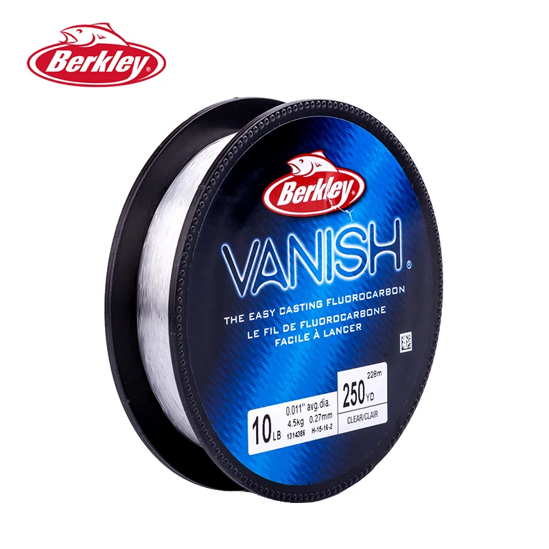 Berkley бренд Vanish 228 м 250yd рыболовная леска прозрачный цвет фторуглеродная износостойкая леска 4lb 6lb 8lb 10lb 12lb 14lb