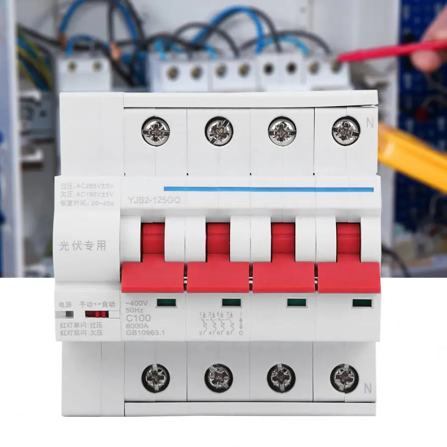 

4P AC 400V Photovoltaics Automatic Recloser 50HZ100A Smart Switch Circuit Breaker overload short circuit protection