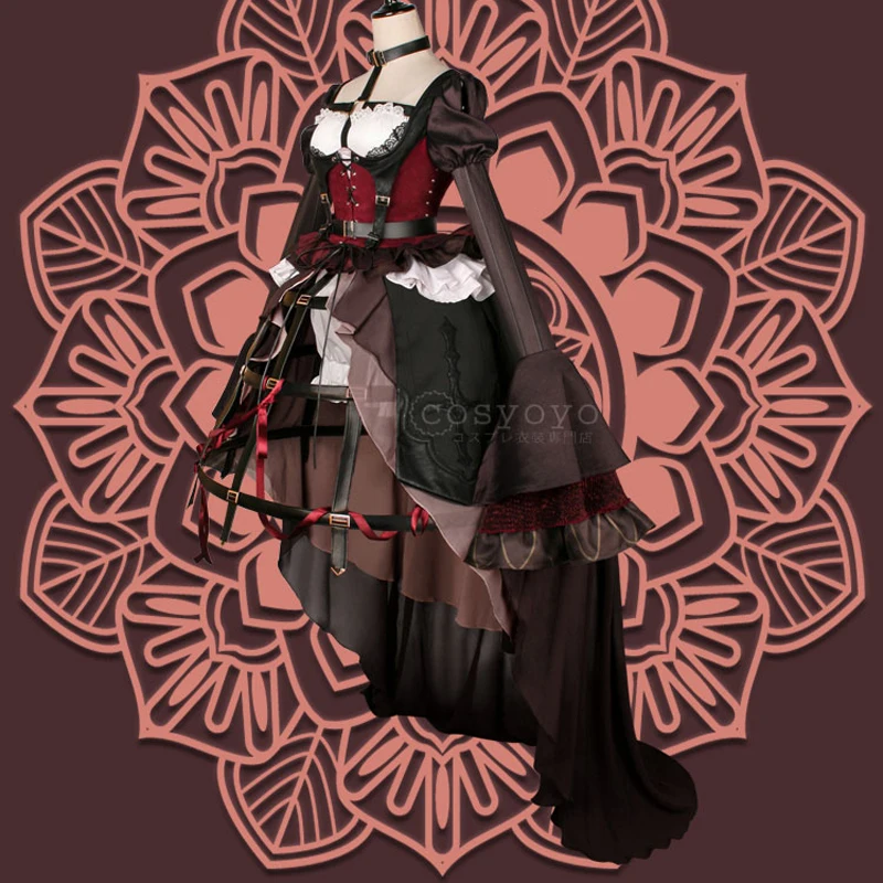 Костюм для косплея Love SINoALICE Alice длинное платье костюм с умеренной Элис красным
