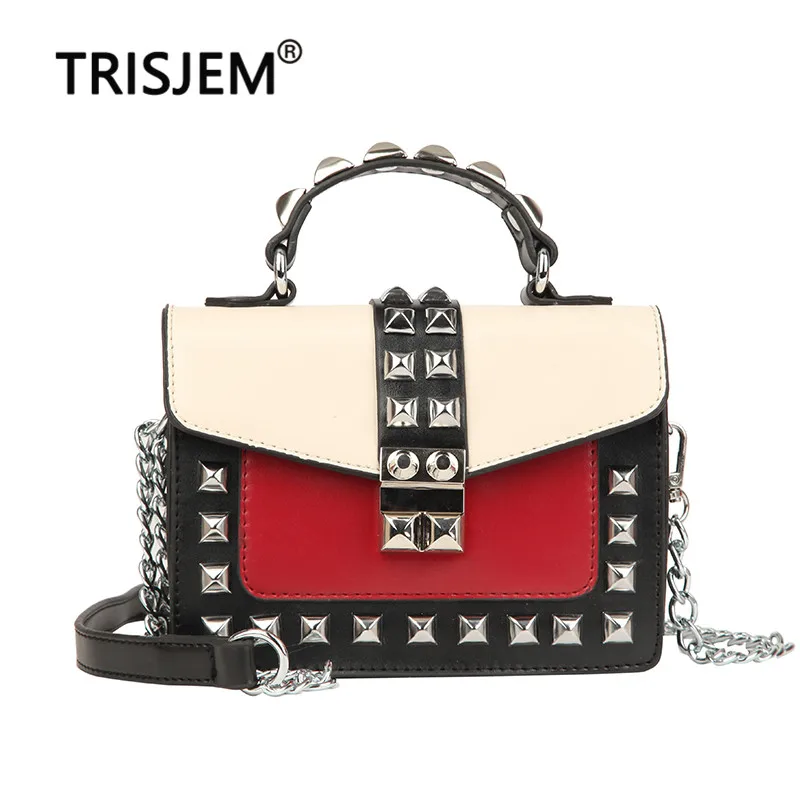 

2019 Fashion Women Bags Design Brand Luxury Ladies Small Rivet New Messenger Bag Flap Crossbody Shoulder Bag Pu Leather Handbag