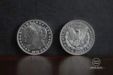 Pièces en acier Morgan Dollar (3.8cm de diamètre), accessoires, Illusion d'apparence/disparition, accessoires de Magie, tours de Magie, 1 pièce