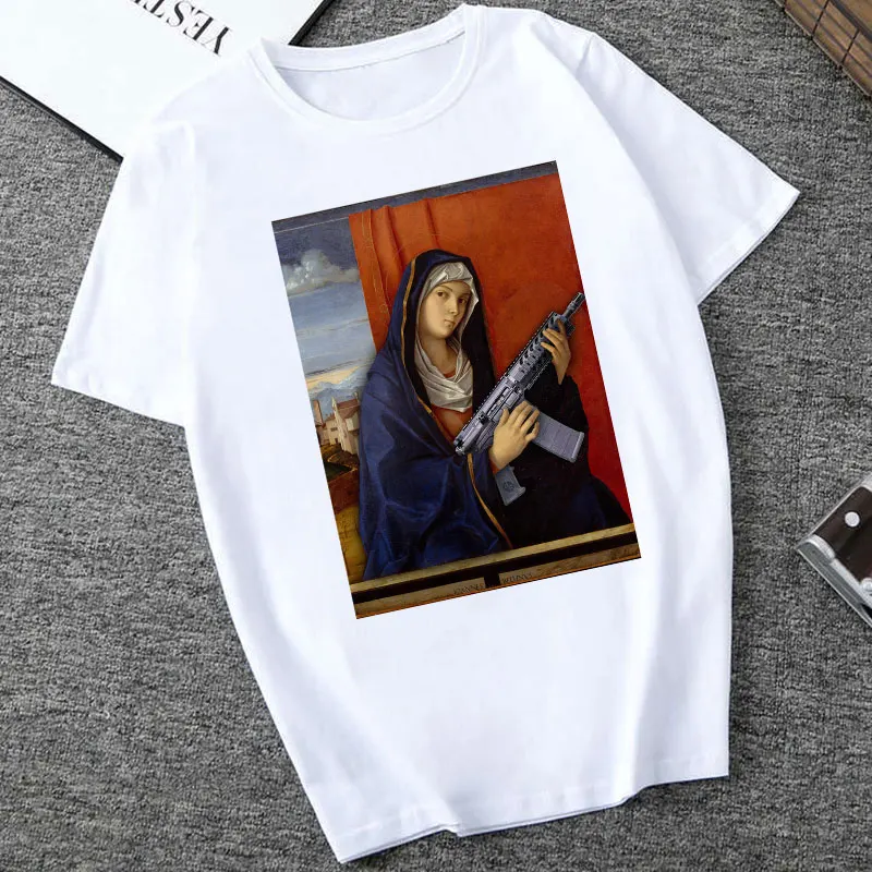 

Women Clothes 2019 Summer Thin Section T Shirt Harajuku Fashion Funny Mona Lisa Streetwear Female T-shirt Leisure Trend Tshirt