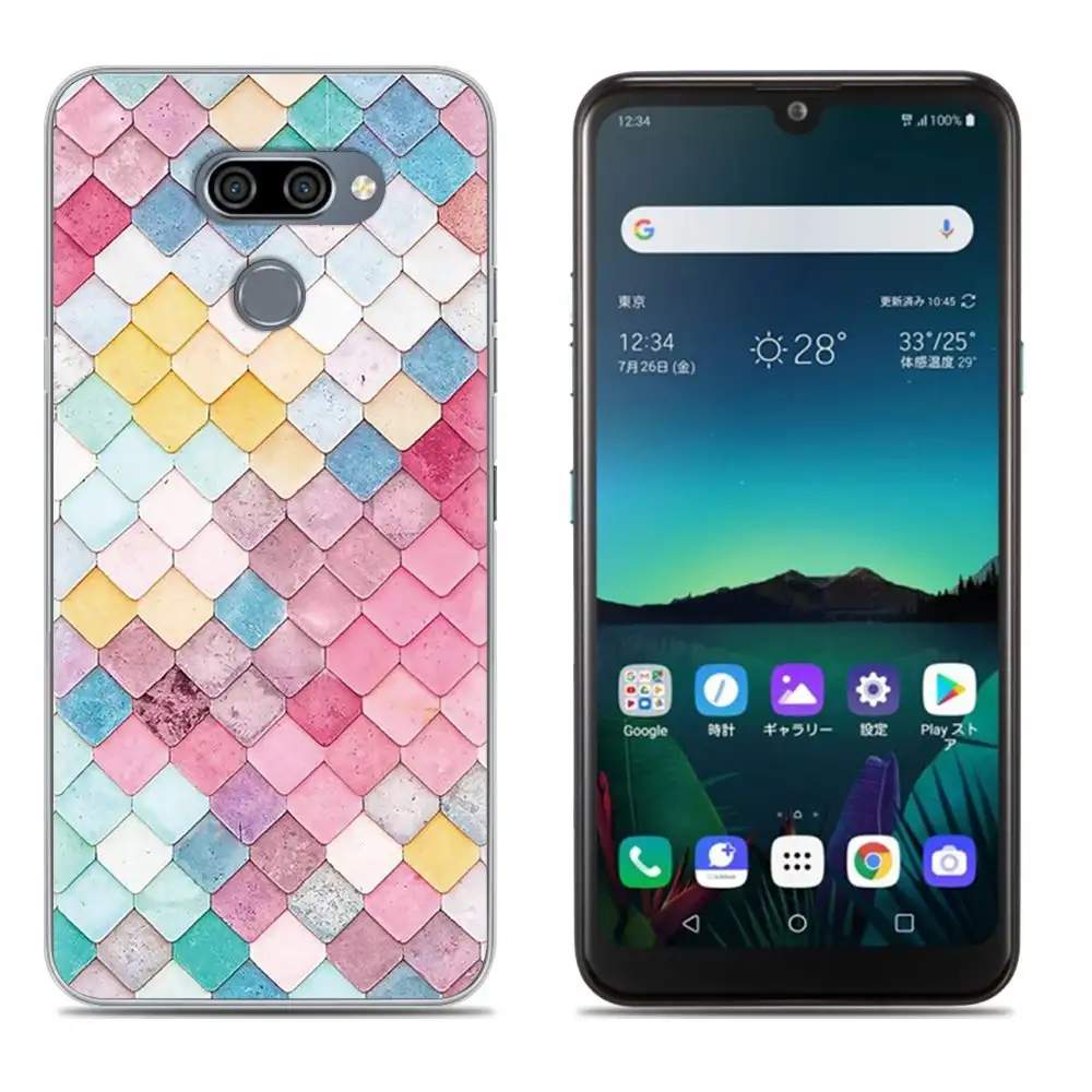 Чехол для LG Q60 мягкий силиконовый чехол из ТПУ с рисунком животных Q 60 K50