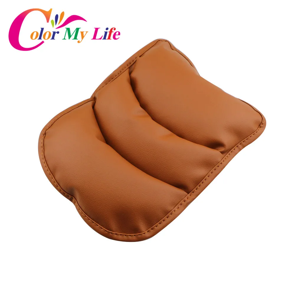 

Color My Life Center Console Arm Rest Seat Padding Protective Case Soft PU Mats Cushion For VW Golf 6 7 MK7 for Skoda Octavia A7