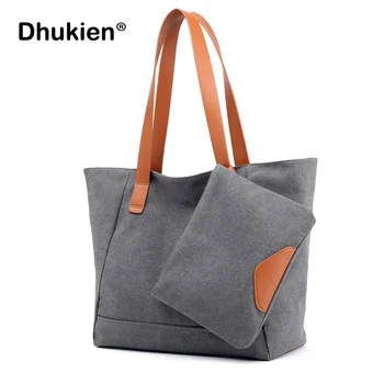 

Vintage Large Tote Bag Set Fashion Canvas Messenger Bag With Wallet Female Sling Shoulder Bag Purse 2108 Bolsas Feminina
