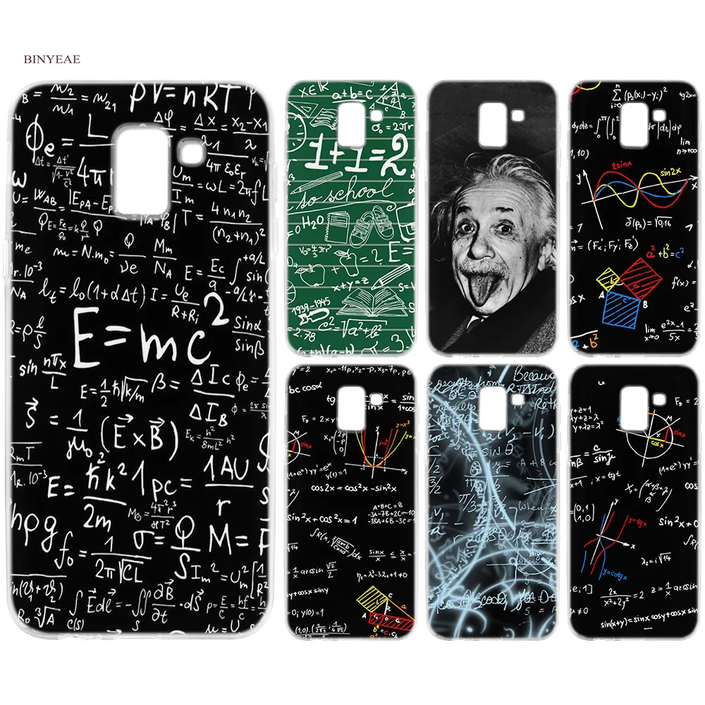 

Albert Einstein Formula Math Chem Print Silicone TPU Case Cover for Samsung Galaxy J6 S8 S9 A6 A8 Plus J4 J8 2018 J3 J5 J7 2017