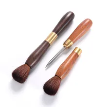 Два-в-одном из натурального дерева Чай наборы кисти кунг-фу Чай горшок Чай лоток очистки инструменты из нержавеющей пуэр Чай Ножи иглы Чай аксессуары