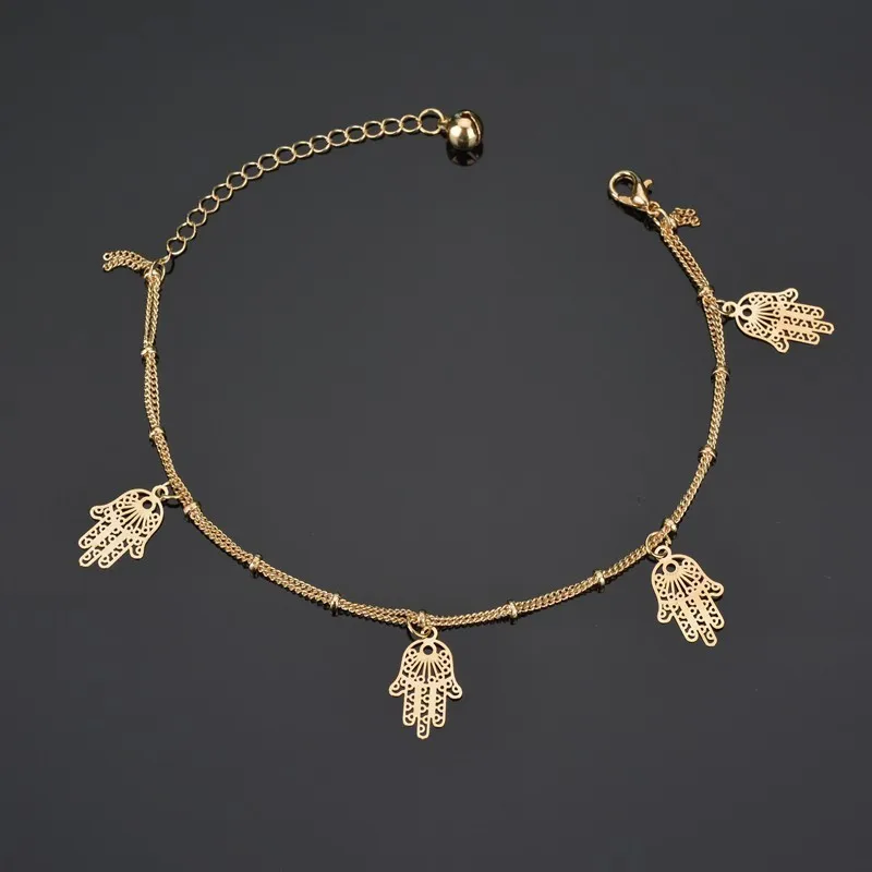 

European New Product Fashion Small Small Bell Copper Beads Bergamot Tassels Anklet Foot Ornaments Woman