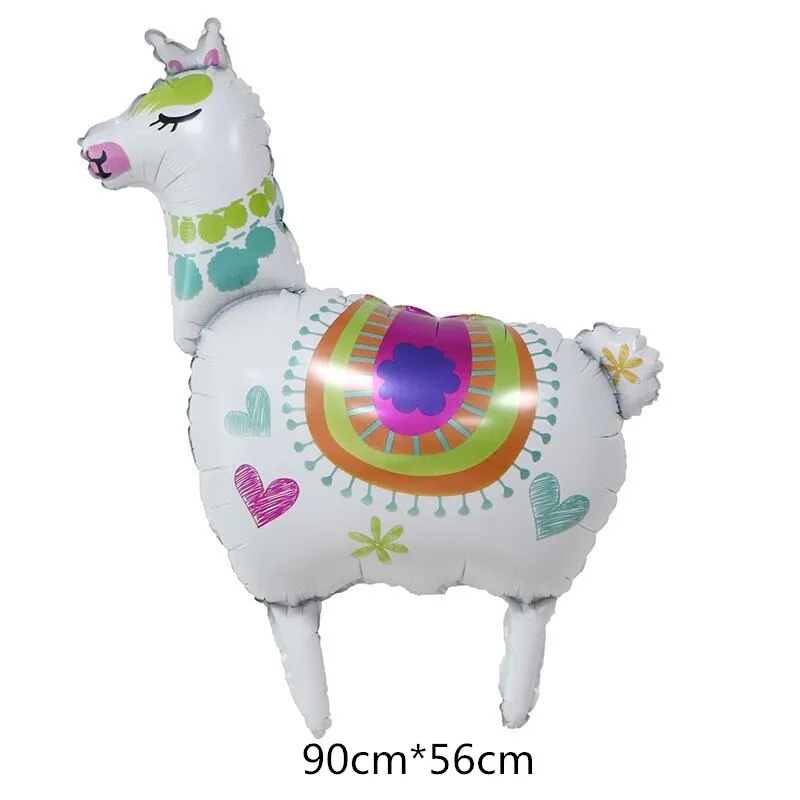 Мультяшный воздушный шар из фольги в виде животного, панды, лисы, слона, бабочки, динозавра, гелиевые шары для детей, украшения для дня рождения, подарок - Цвет: Alpaca