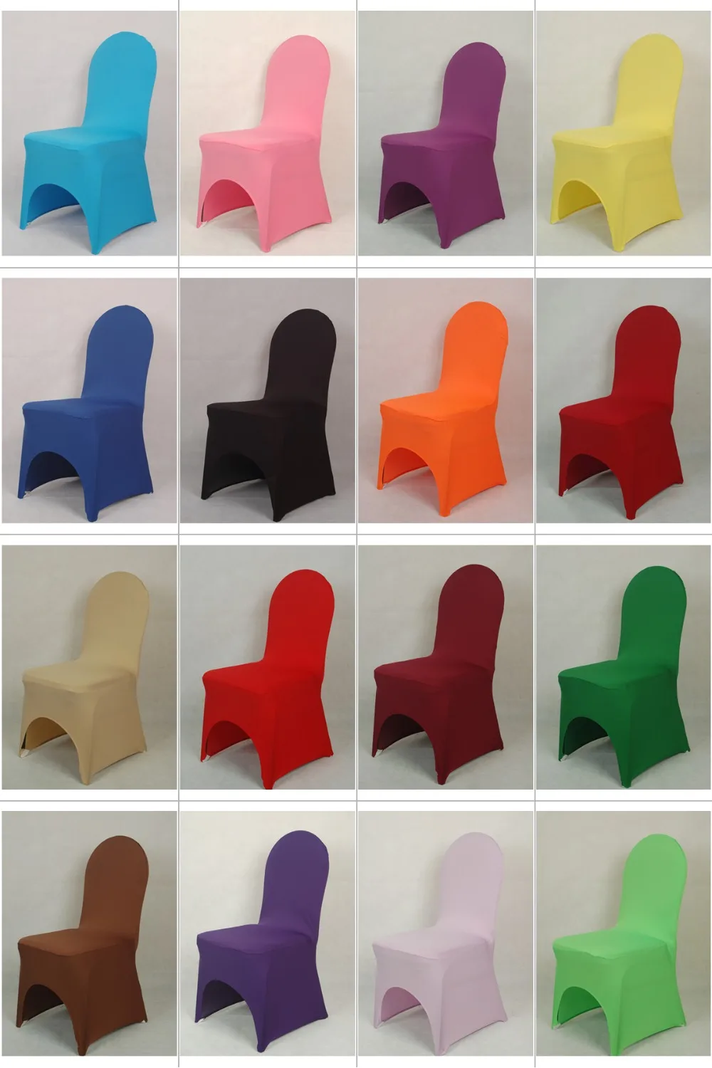 

Lycra universal chair cover for wedding decoration spandex chair cover for sale banquet chairs arch front open cheap price