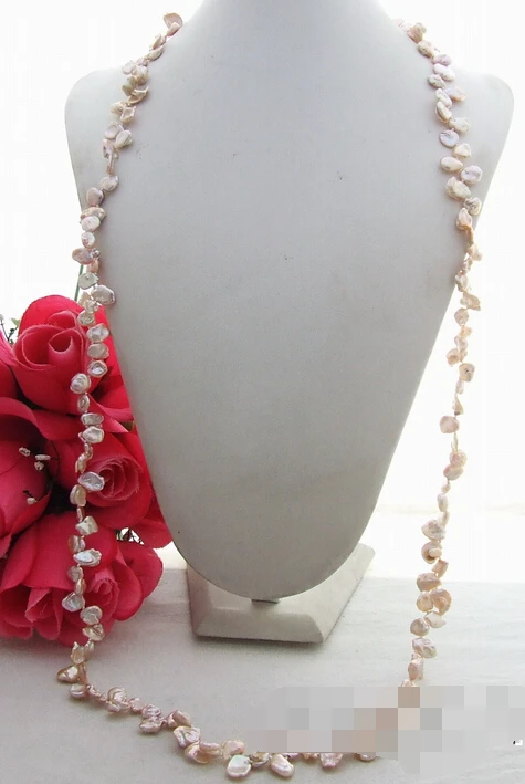 

Hot sell ->@@ AS4163 Charming! 40" 12mm Keshi Pearl Necklace -Top quality free shipping