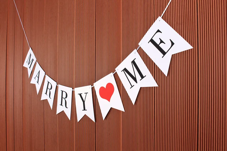 FUNNYBUNNY Marry Me брачная бумага Pull Flag автомобильный ящик для конфессии украшение цветок вечерние декоративная Растяжка плакат "с днем рождения"