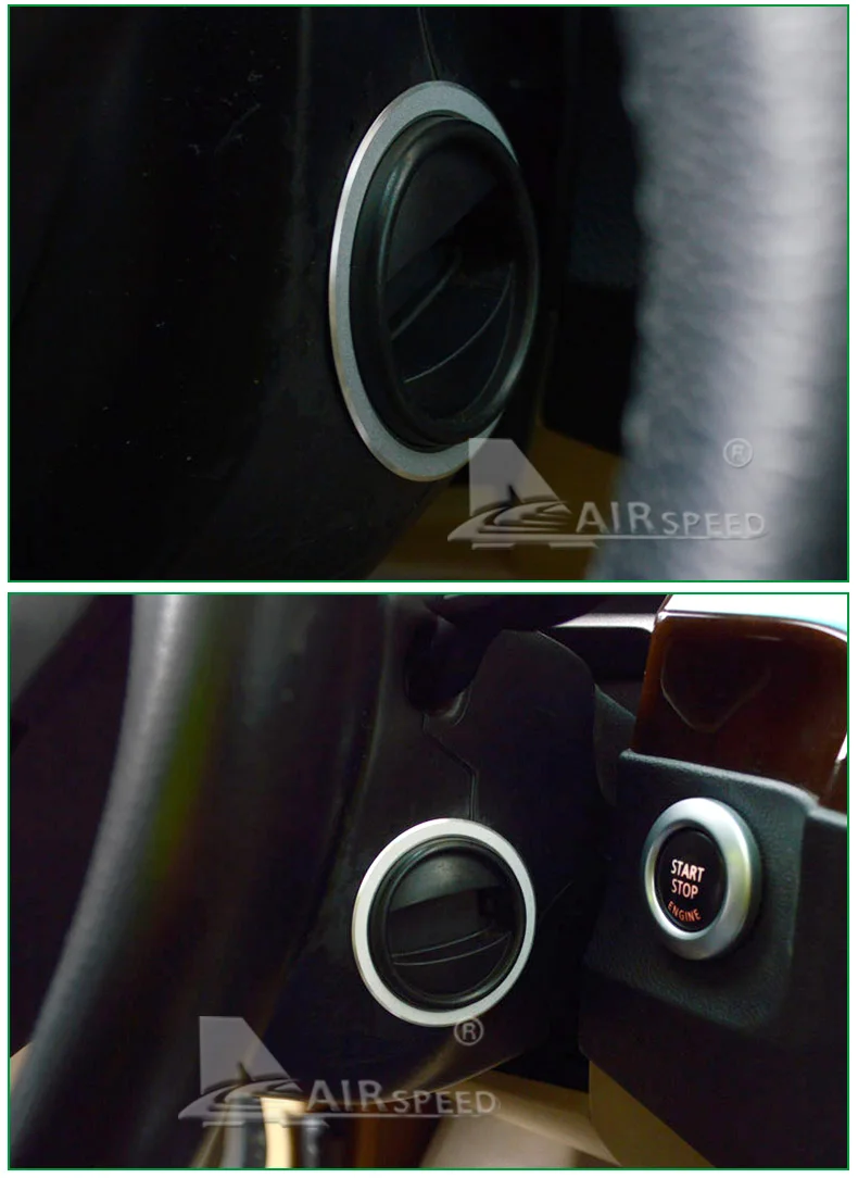 Airspeed for BMW E60 2008-2010 Car Ignition Keyhole Ring Trim Metal Interior Decorations 5 Series Accessories Car Styling (6)