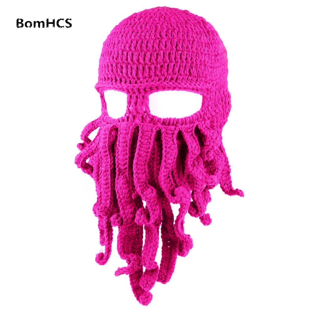 BomHCS оптовая продажа 10 шт забавные щупальца Осьминог Cthulhu вязаная шапка
