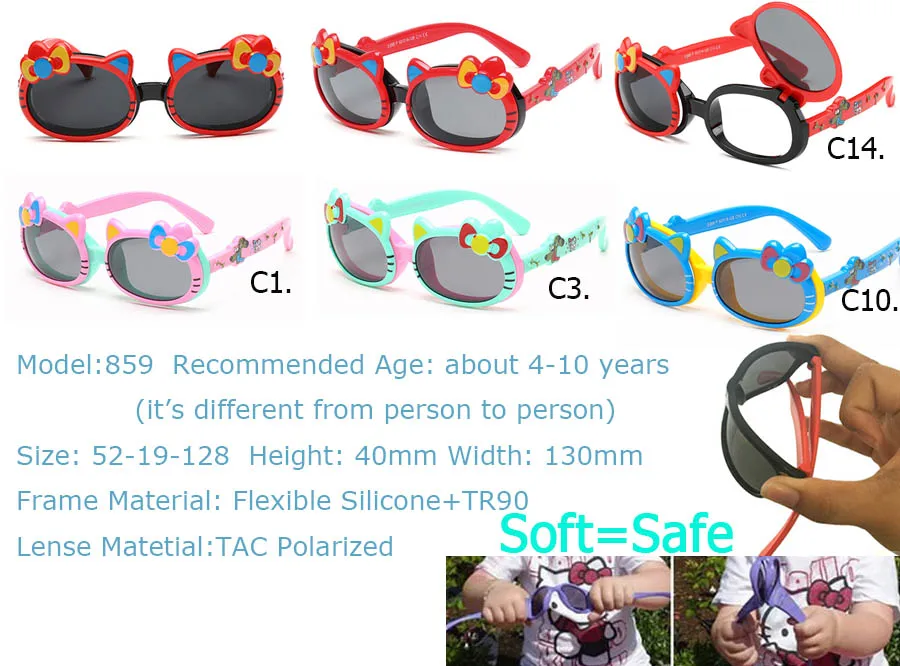 IVSTA hello Cat eye солнцезащитные очки с накладкой для девочек солнцезащитные очки поляризованные милые лоскут поляризованные линзы розовый цвет подарок на день рождения 859