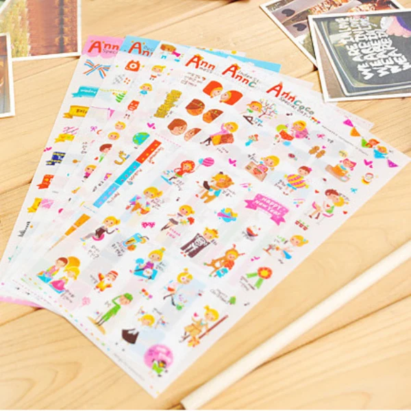 Оптовая 10 Упак./лот Новые Милые Канцелярские Youfan AnnCoco Прозрачный Kawaii Планировщик