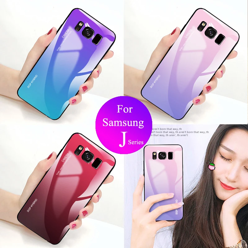 

Gradient Case On For Samsung J4 J6 2018 Plus Prime Protective Conque Samsun Galax J 4 6 J4plus Tempered Glass Cover Bumper Shell
