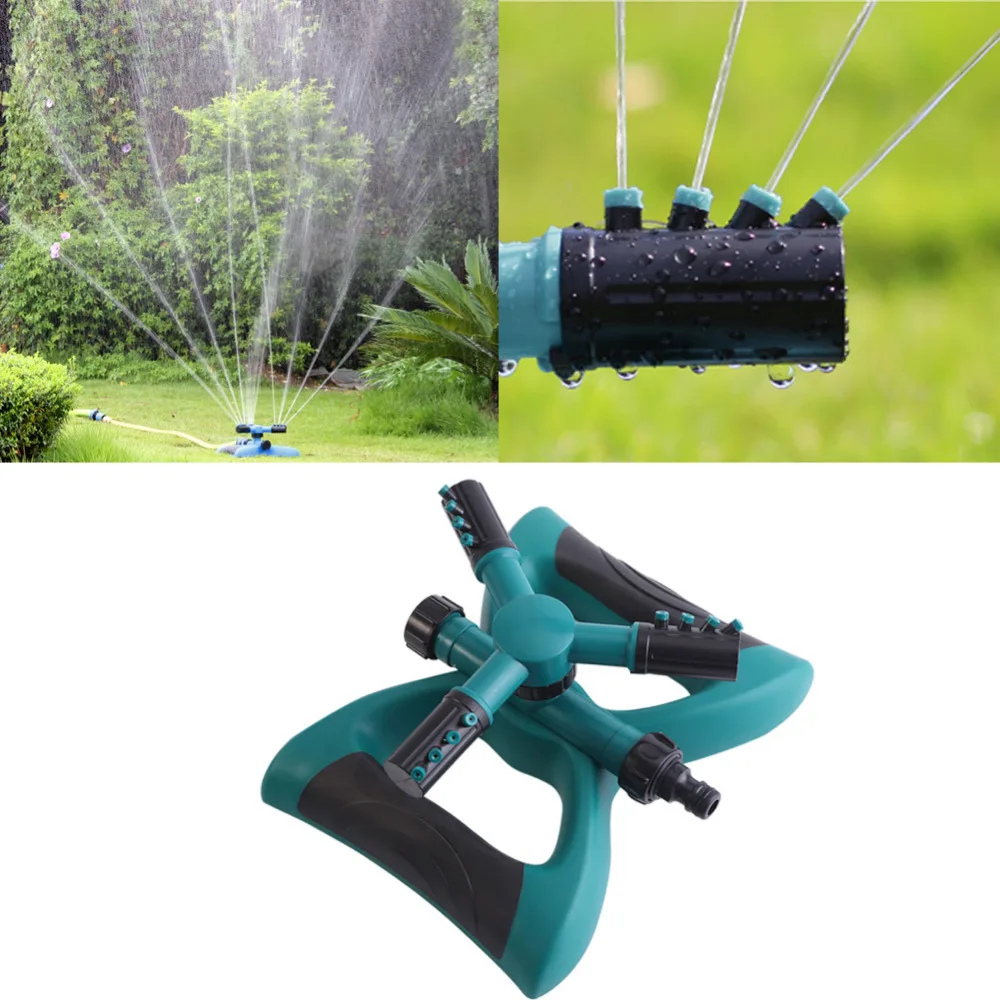 Garden Sprinklers Rotary 3 Arms Sprayer Lawn Sprinkler Plant Watering
