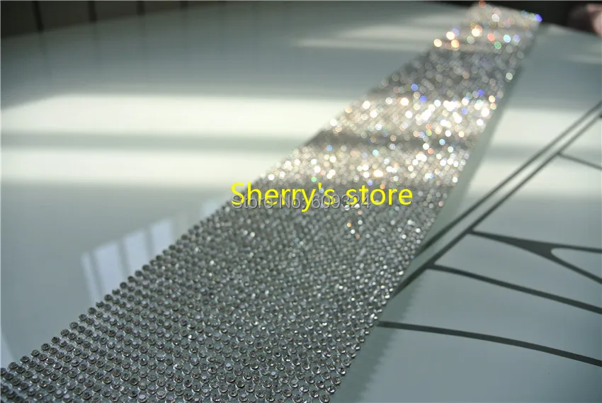 

24 Rows Diamond Ribbon Trim Clear Crystal stone on sliver Setting Crystal Bling trim for wedding cake Accessory