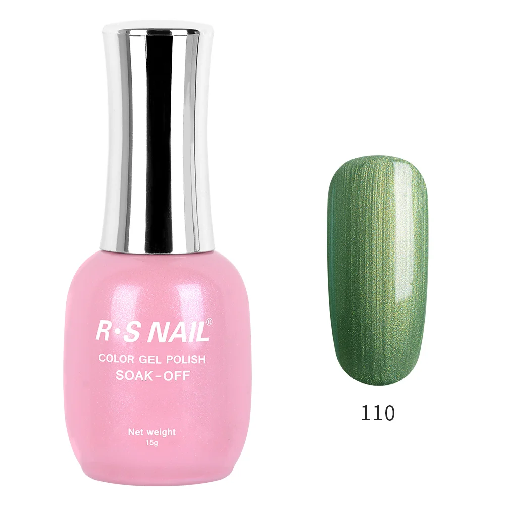 RS NAIL Новая серия Гель-лак для ногтей УФ светодиодный Гель-лак 120 цветов Гель-лак профессиональный маникюрный набор гель-лаков 15 мл - Цвет: 110