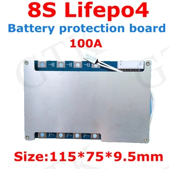 

1pcs 8S BMS 25.6v lifepo4 battery pack bms 100A controller bms for 3.2v lifepo4 With temperature switch IC with equalization