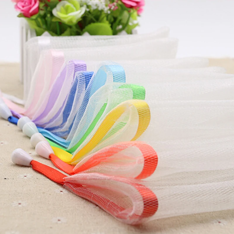 

10 Pcs/Pack Portable Foaming Net For Handmade Soap Make Bubbles Use For Wash Face Shaving Wash Hair Bath Ball 6 Colors