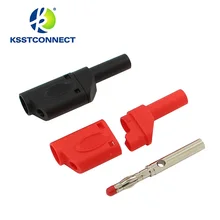 BP502N безопасность полностью изолированный 4 мм Мужской Штабелируемый Разъем типа "банан" Тестовые свинцовые аксессуары