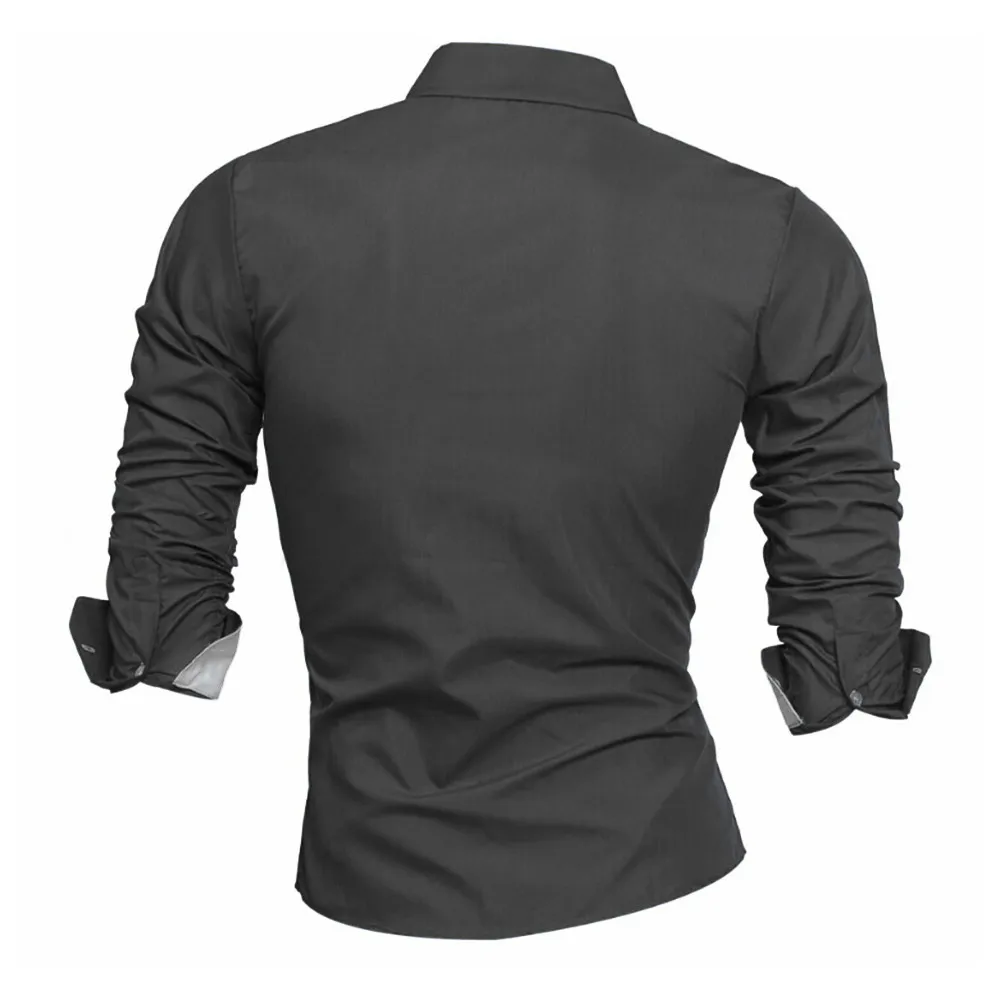 #4 DROPSHIP 2018 NEW HOT Fashion Men's Autumn Casual Formal Solid Slim Fit Long Sleeve Dress Shirt Top Blouse Freeship HTB1wadFhCzqK1RjSZFHq6z3CpXay - #4 DROPSHIP 2018 NEW HOT Fashion Men's Autumn Casual Formal Solid Slim Fit Long Sleeve Dress Shirt Top Blouse Freeship