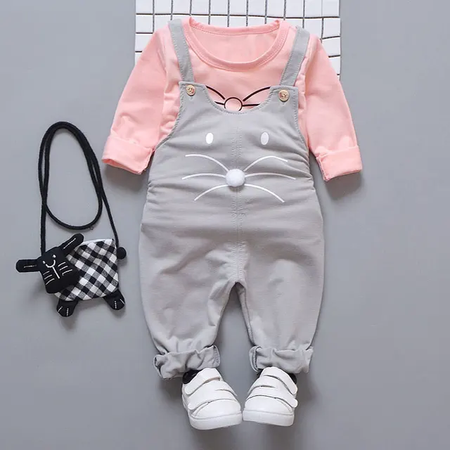 Spring newborn baby girls clothes sets fashion suit T-shirt + pants suit baby girls outside wear  sports suit clothing sets 5