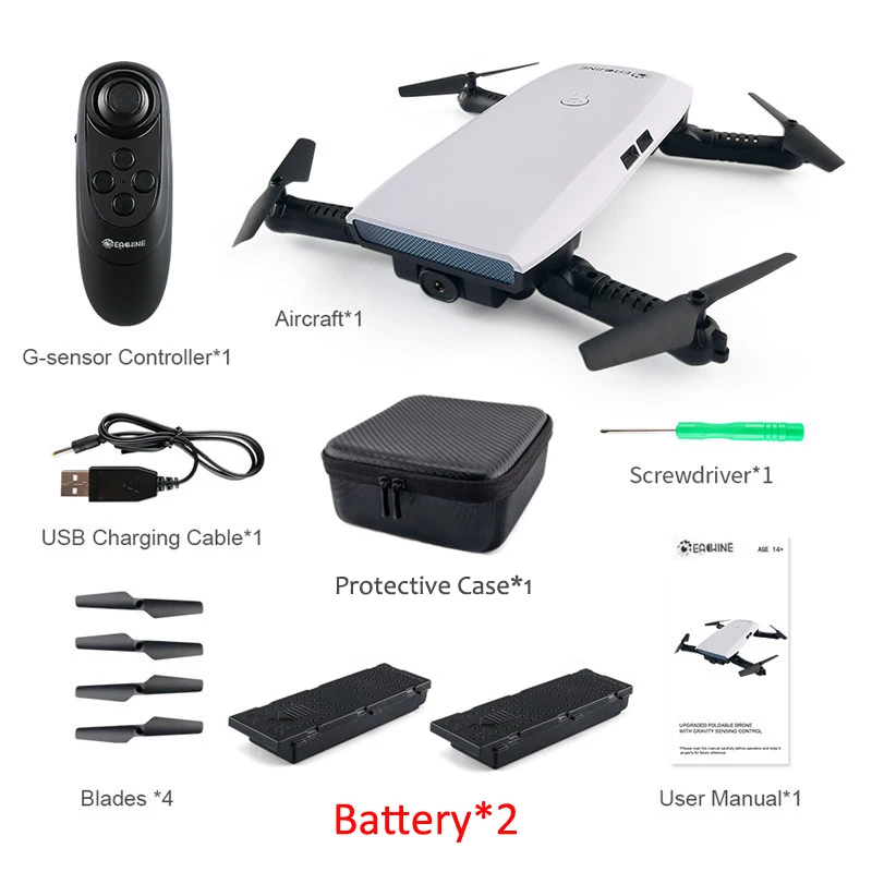 2 Battery Version Eachine E56 720P Wi-Fi FPV селфи Дрон с датчиком гравитации приложение управление Высокое удержание RC Квадрокоптер Вертолет игрушка RTF - Цвет: 2 Battery Version