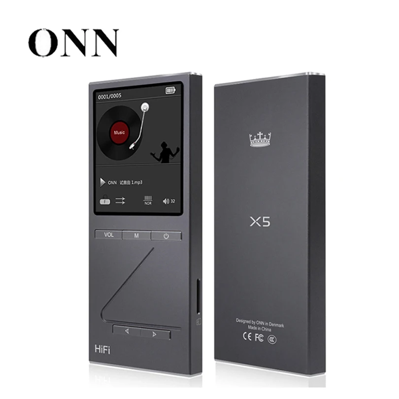 ONN X5 без потерь цифровой Спорт Экран Hifi аудио Mp 3 мини Музыка Mp3 плеер FM Радио 8 ГБ с