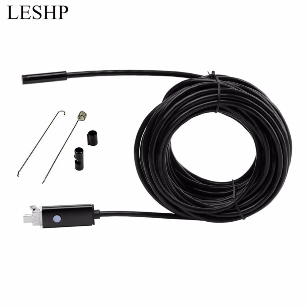 

LESHP Waterproof 6 LED 10M 5.5mm Mini USB Endoscope Inspection Camera Borescope Pipe Snake tube For Android Phone PC