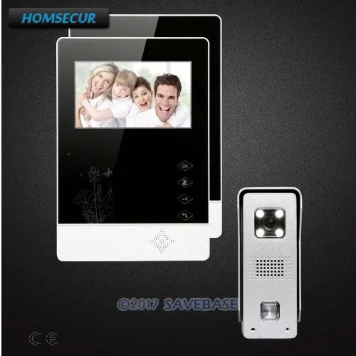 

HOMSECUR Modern Hand-Free Door Phone System Electric Lock Compatible for Easy Unlocking 1V2