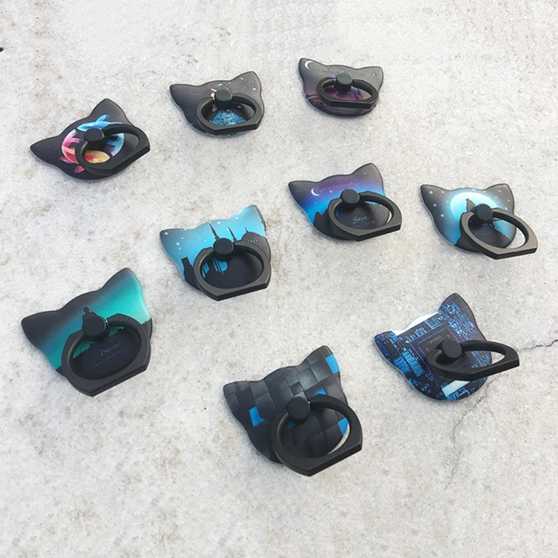 Luminous Finger Ring Mobile Phone Stand Smartphone For IPhone X 8 7plus Samsung Cell Holder Cat Pattern Phone Holder Luminous Finger Ring Mobile Phone Stand Smartphone For IPhone X 8 7plus Samsung Cell Holder Cat Pattern Phone Holder