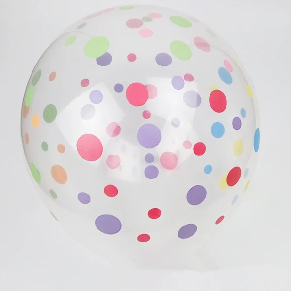 10 шт./лот 12 дюймов утолщаются смешанные цвета печати прозрачный шар динозавр шары из латекса День Рождения украшения Интересные детские игрушки - Цвет: colorful dots