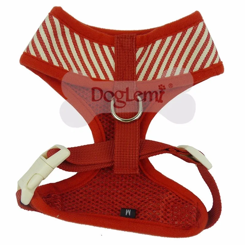 Top quality hot Soft comfortable Stripped dog harness Puppy Cat  Pet Step in Harness 2 color 5 size  (4)
